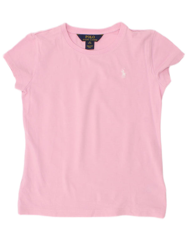 Polo Ralph Lauren Camiseta feminina 8-9 anos algodão rosa médio