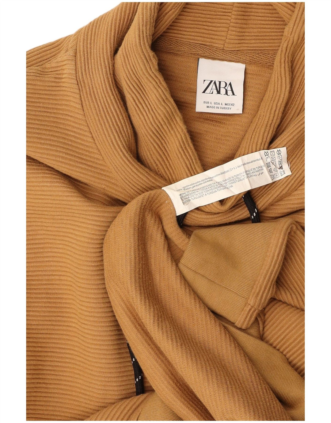 ZARA moletom feminino jumper UK 16 grande algodão marrom