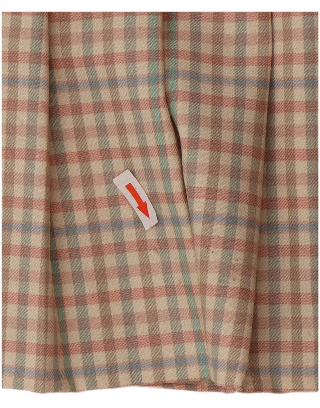 Mini saia feminina vintage IT 42 médio W26 lã de algodão multicolorida