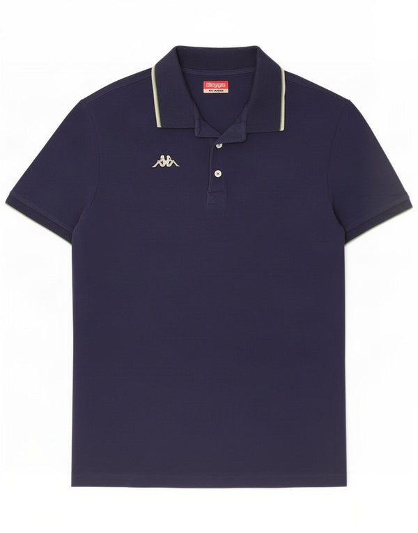 Kappa Mens Polo Shirt XL Navy Blue Cotton