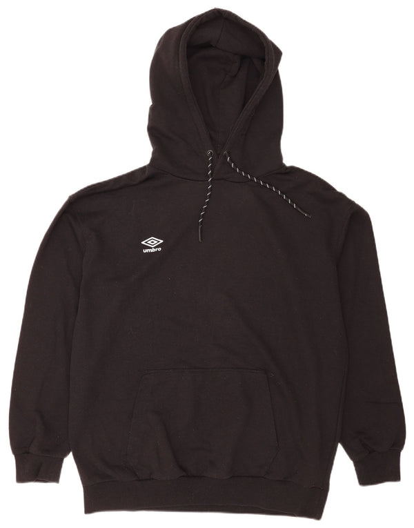 Suéter masculino Umbro com capuz médio algodão preto
