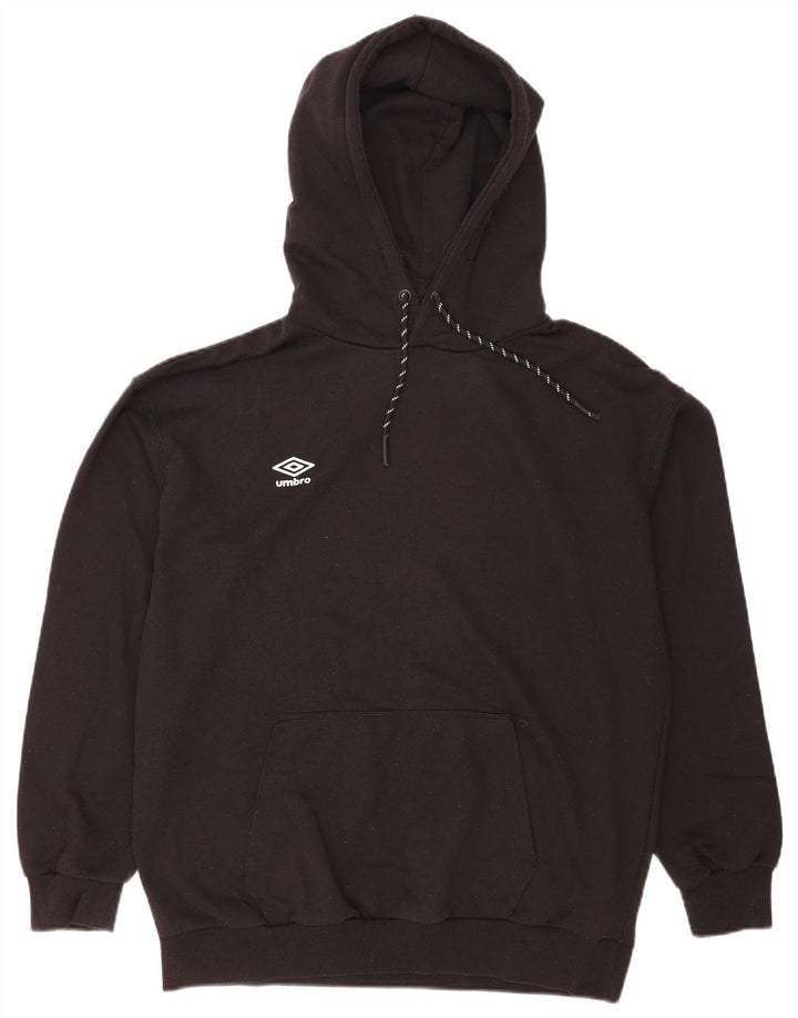 Suéter masculino Umbro com capuz médio algodão preto
