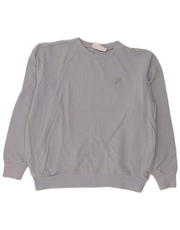 Fila moletom feminino jumper UK 16 grande algodão azul