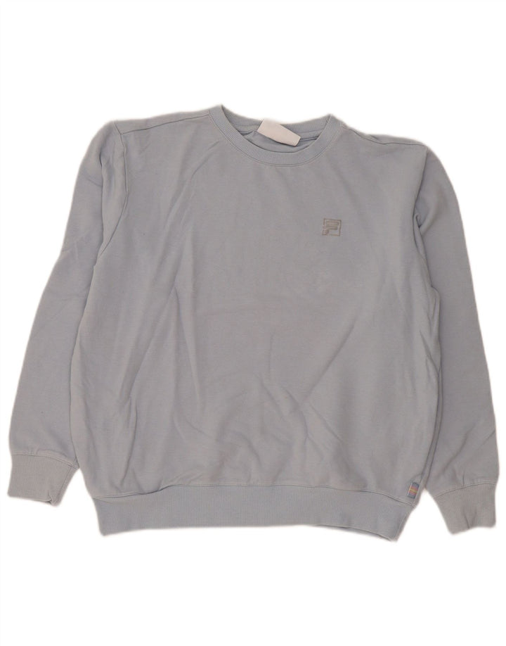 Fila moletom feminino jumper UK 16 grande algodão azul