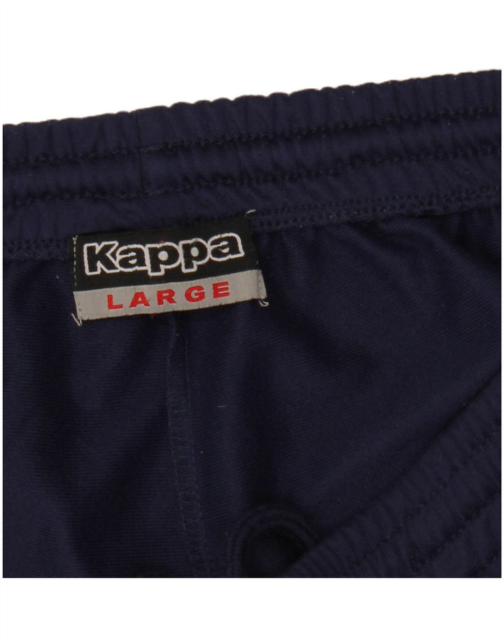 Calça de treino masculina Kappa grande azul marinho