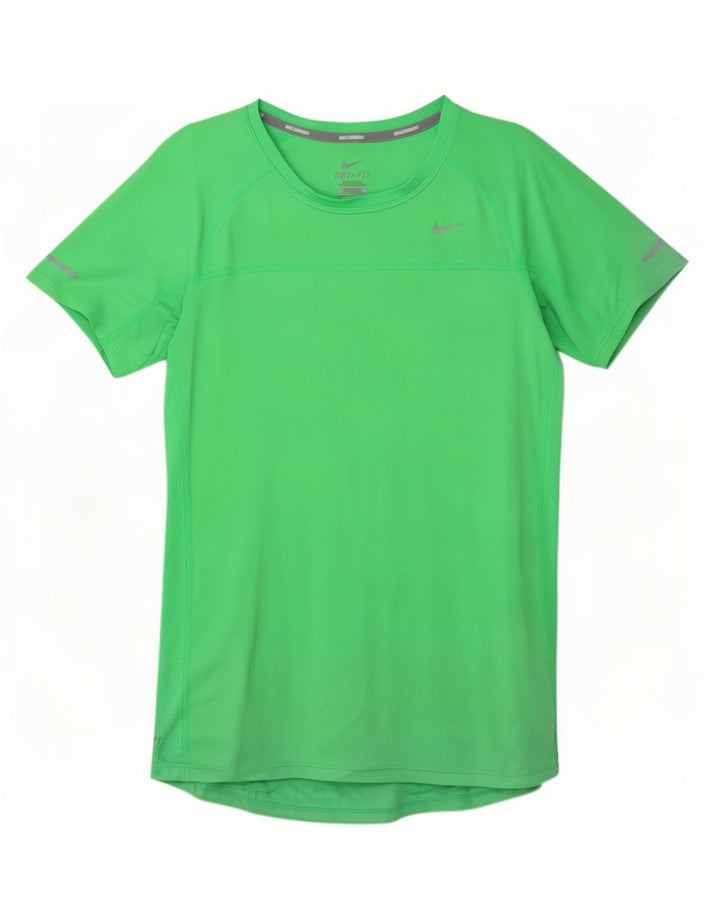 Camiseta feminina Nike Dri Fit Top UK 12 poliéster verde médio