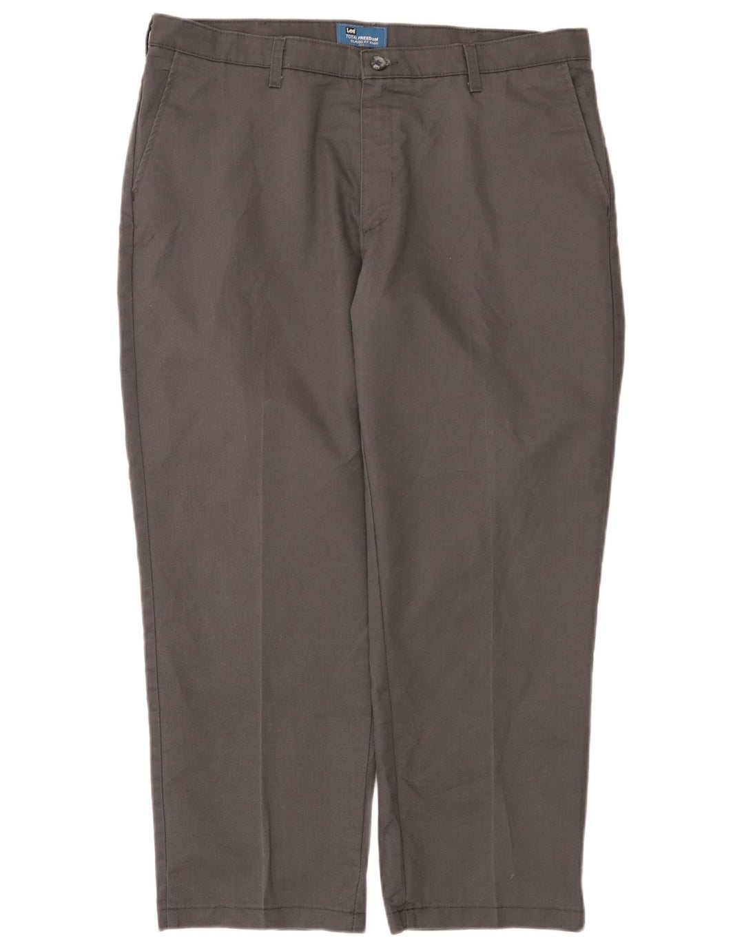 Lee Mens Total Freedom Classic Fit Calças W38 L29 Poliéster Cinza