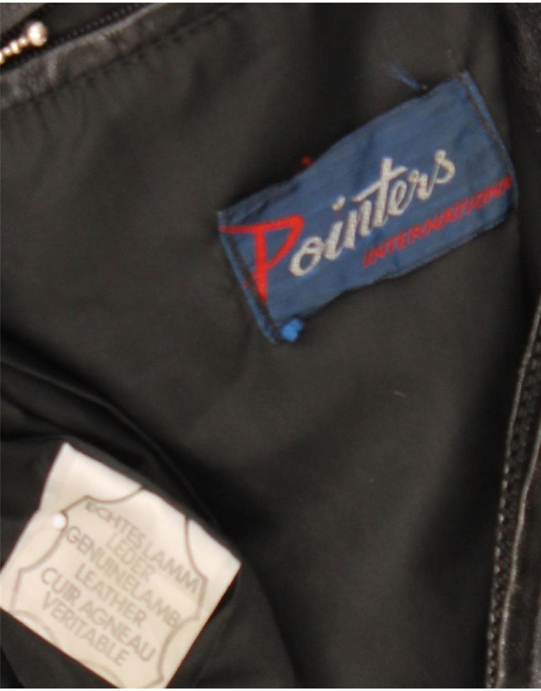 Jaqueta masculina de couro bomber Pointers Reino Unido 36 couro preto pequeno