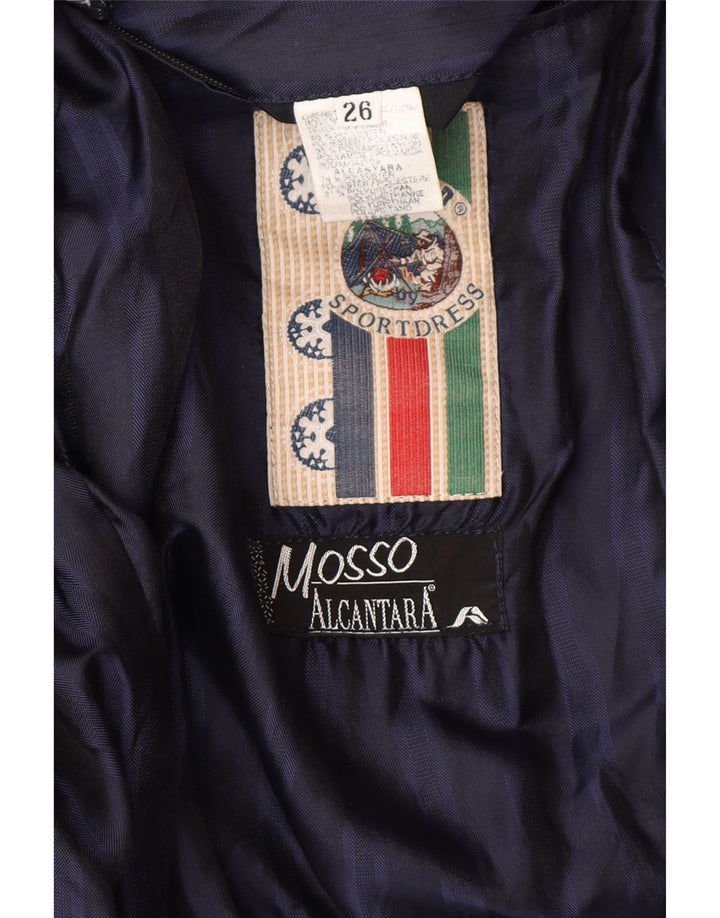 Jaqueta bomber masculina VINTAGE UK 42 XL poliéster azul marinho