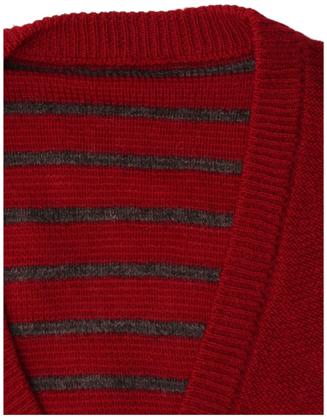 Suéter cardigã masculino vintage grande bloco colorido vermelho