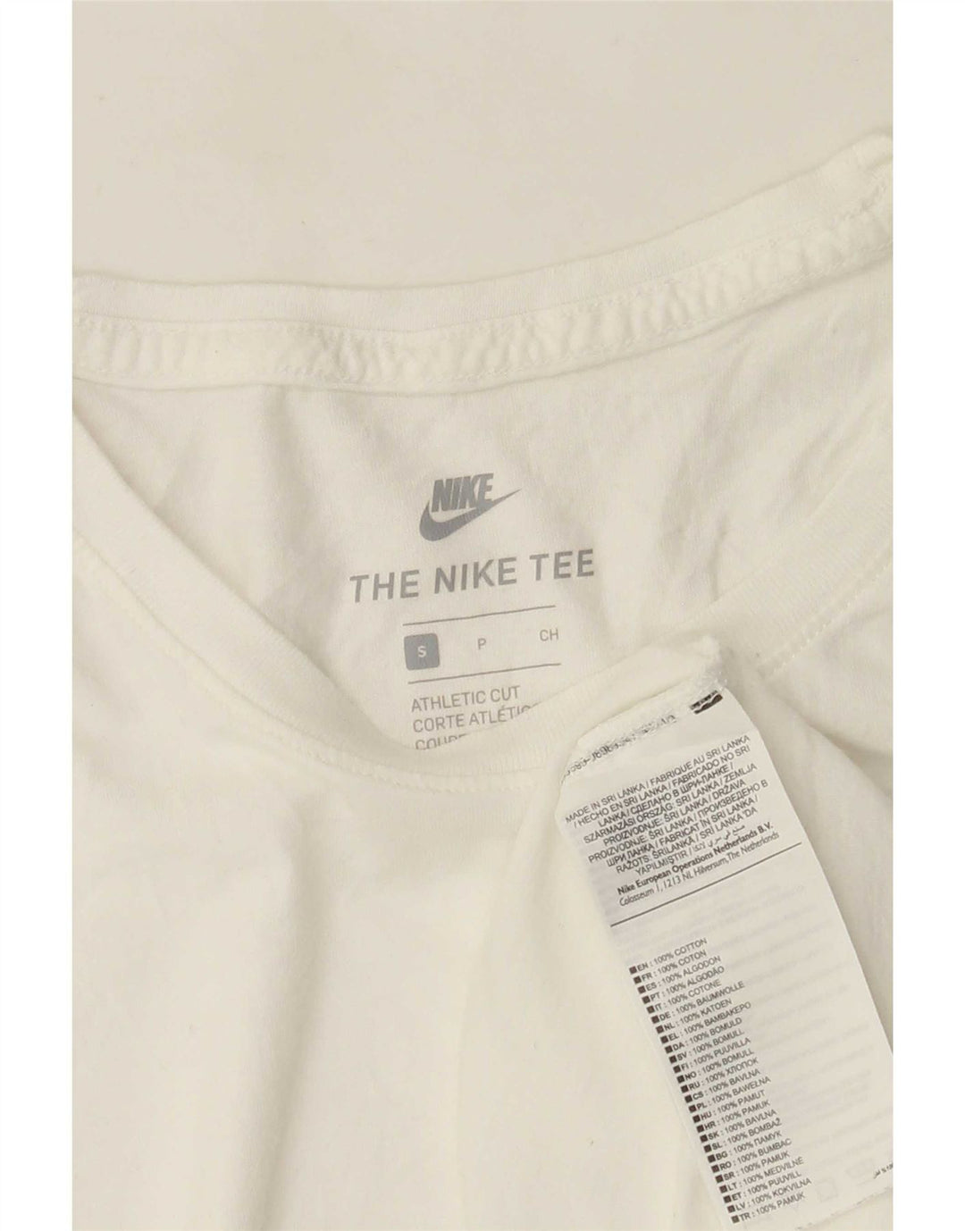 Camiseta masculina Nike Athletic Cut Top pequeno algodão branco