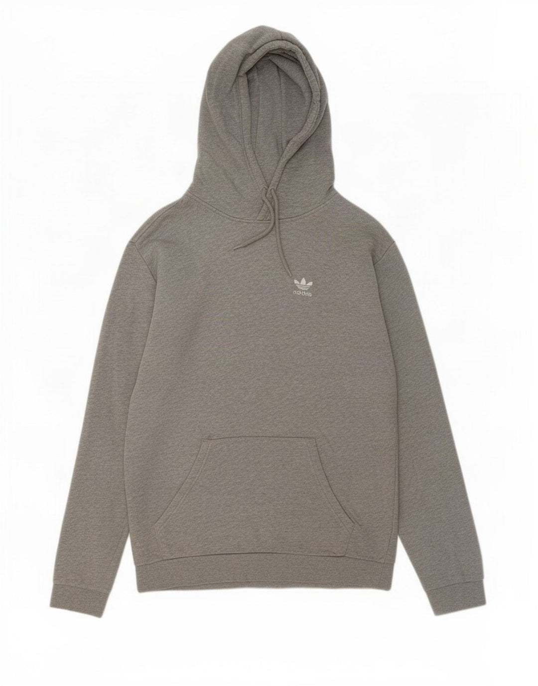 Adidas Mens Hoodie Jumper Médio Cinza Algodão