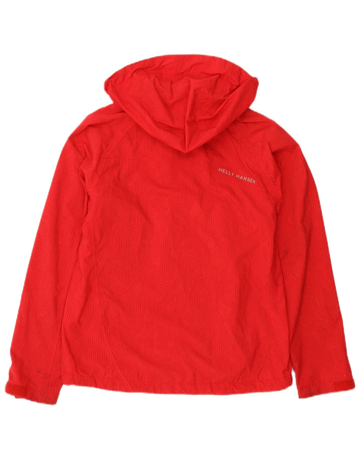 Jaqueta de chuva masculina Helly Hansen com capuz UK 36 pequena poliamida vermelha