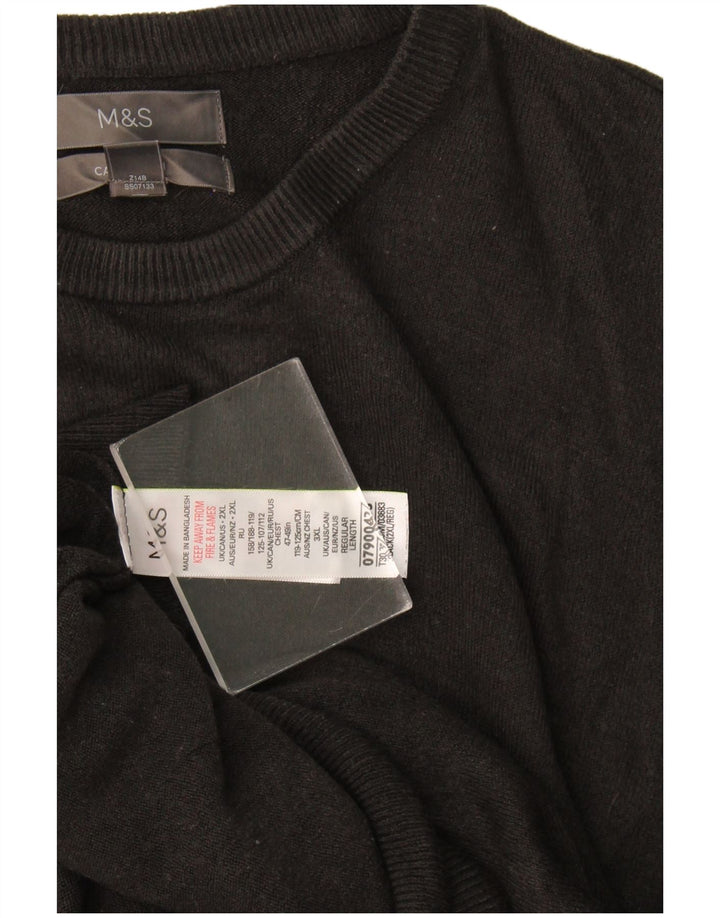 Suéter masculino Marks & Spencer com gola redonda 2XL acrílico preto
