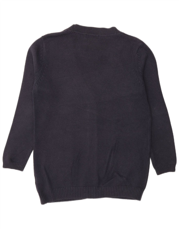 Suéter cardigã feminino grande Marks & Spencer Reino Unido 8 pequeno azul marinho