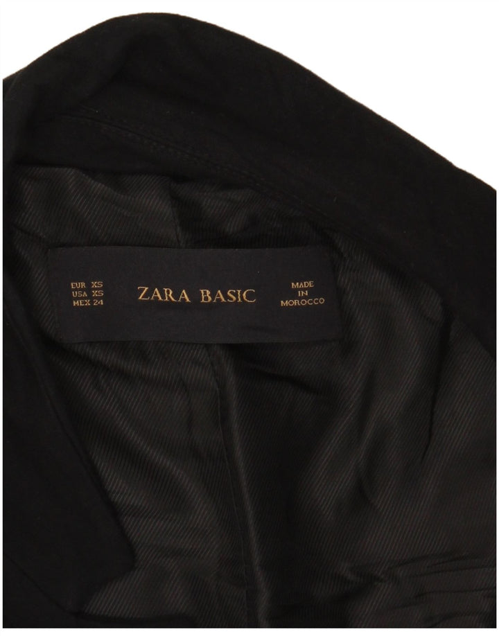 Zara Womens Open Oversized Blazer Jacket Reino Unido 6 XS Preto
