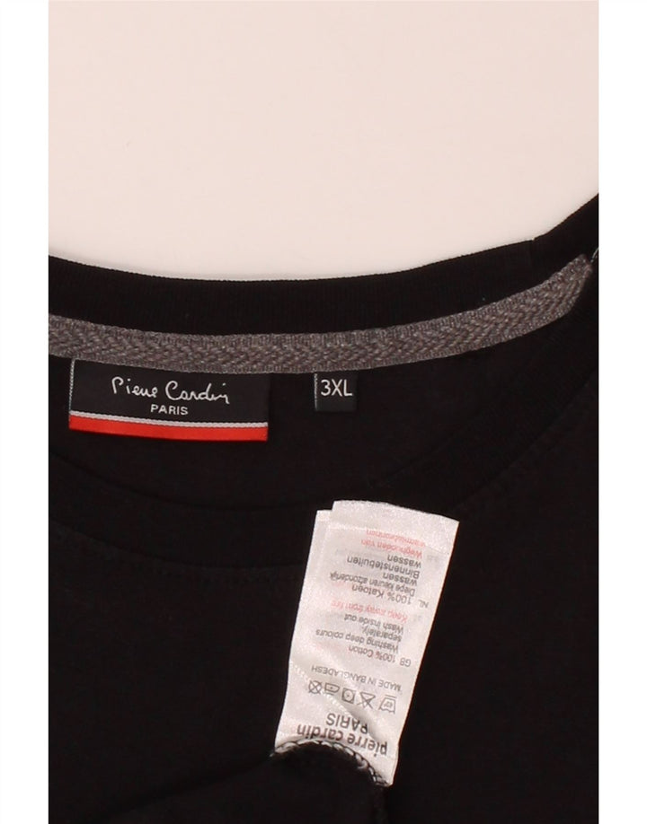 PIERRE CARDIN Mens Paris Vest Top 3XL Black Cotton Vintage Pierre Cardin and Second-Hand Pierre Cardin from Messina Hembry 