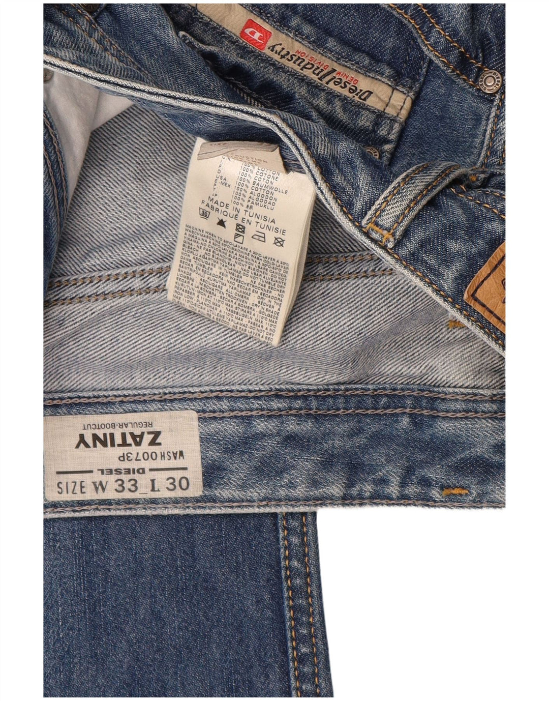 Jeans Zatiny Regular Bootcut Feminino Diesel W33 L30 Azul Algodão