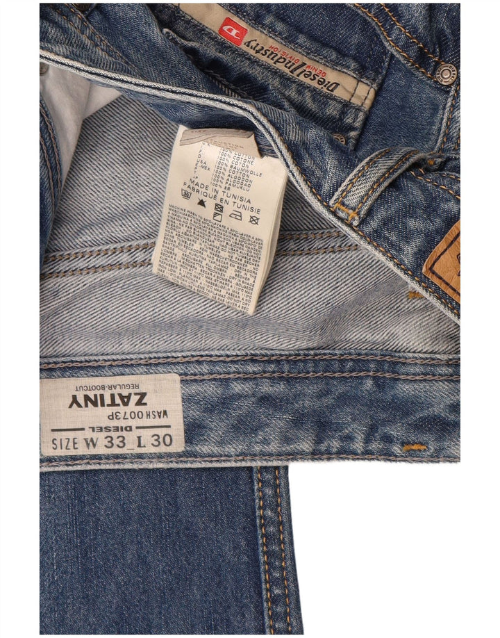 Jeans Zatiny Regular Bootcut Feminino Diesel W33 L30 Azul Algodão