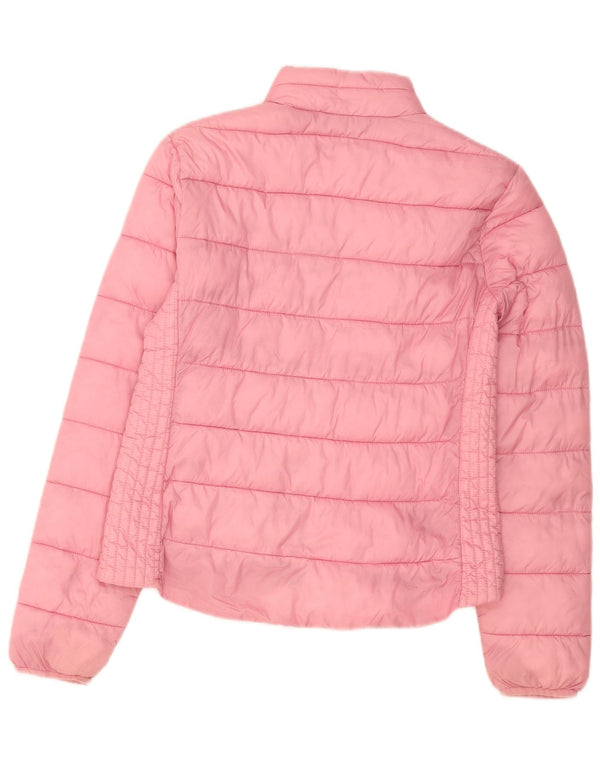 Jaqueta acolchoada feminina Jack Wills Reino Unido 10 pequena poliamida rosa