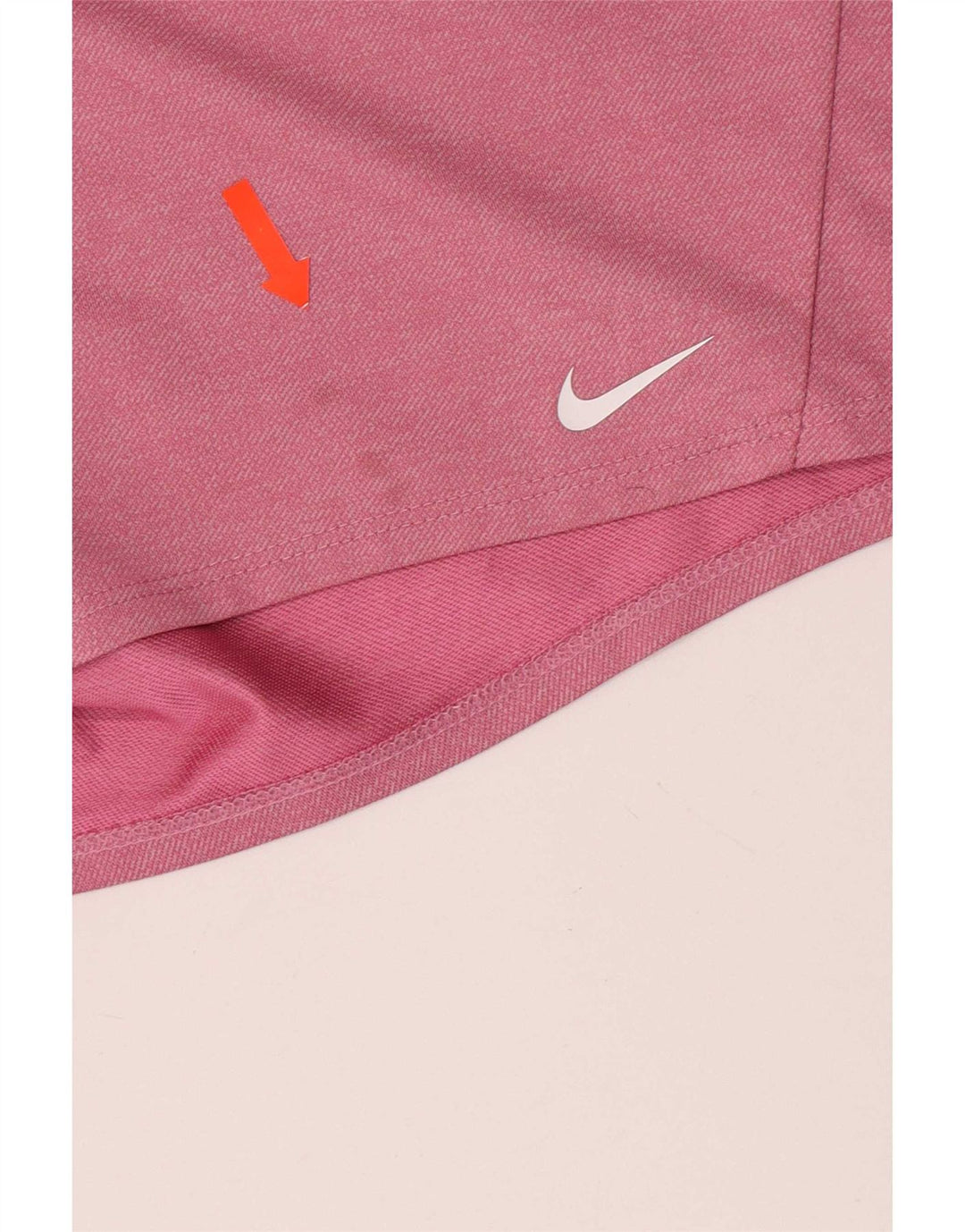 Shorts esportivos femininos Nike Dri Fit UK 14 poliéster rosa médio