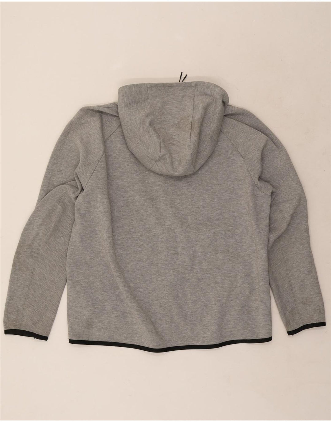 Suéter masculino Nike com capuz e zíper grande algodão cinza