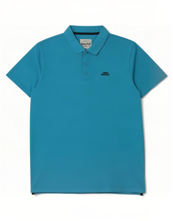 Camisa polo masculina Weird Fish grande algodão azul
