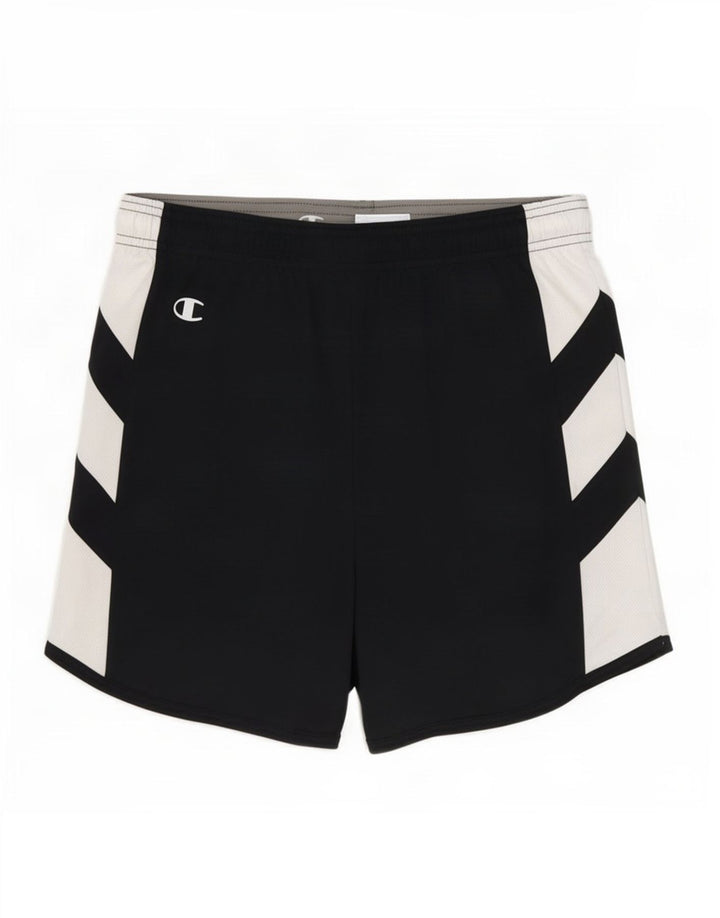 Shorts esportivos masculinos Champion pequeno poliéster colorblock azul marinho