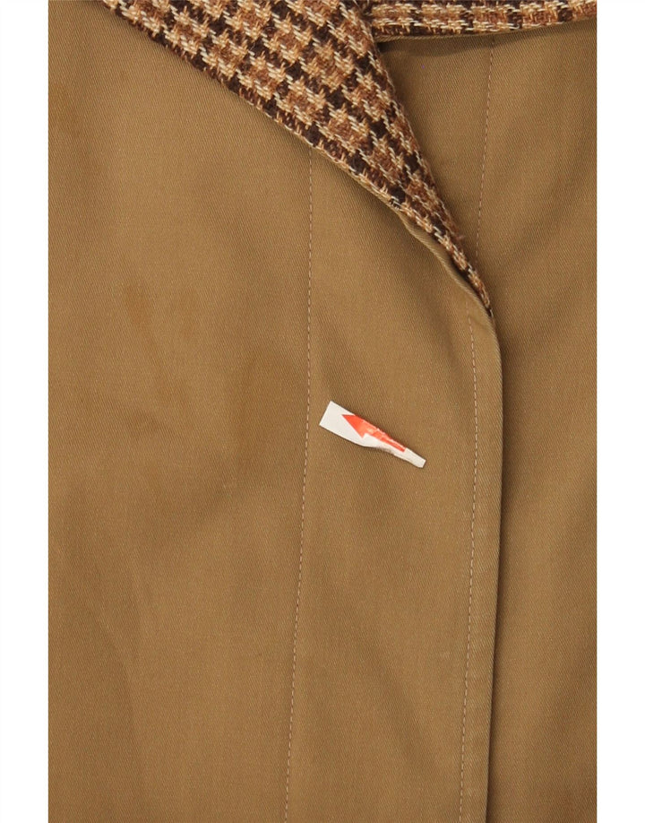 Casaco impermeável reversível feminino Salco UK 14 poliéster cáqui médio