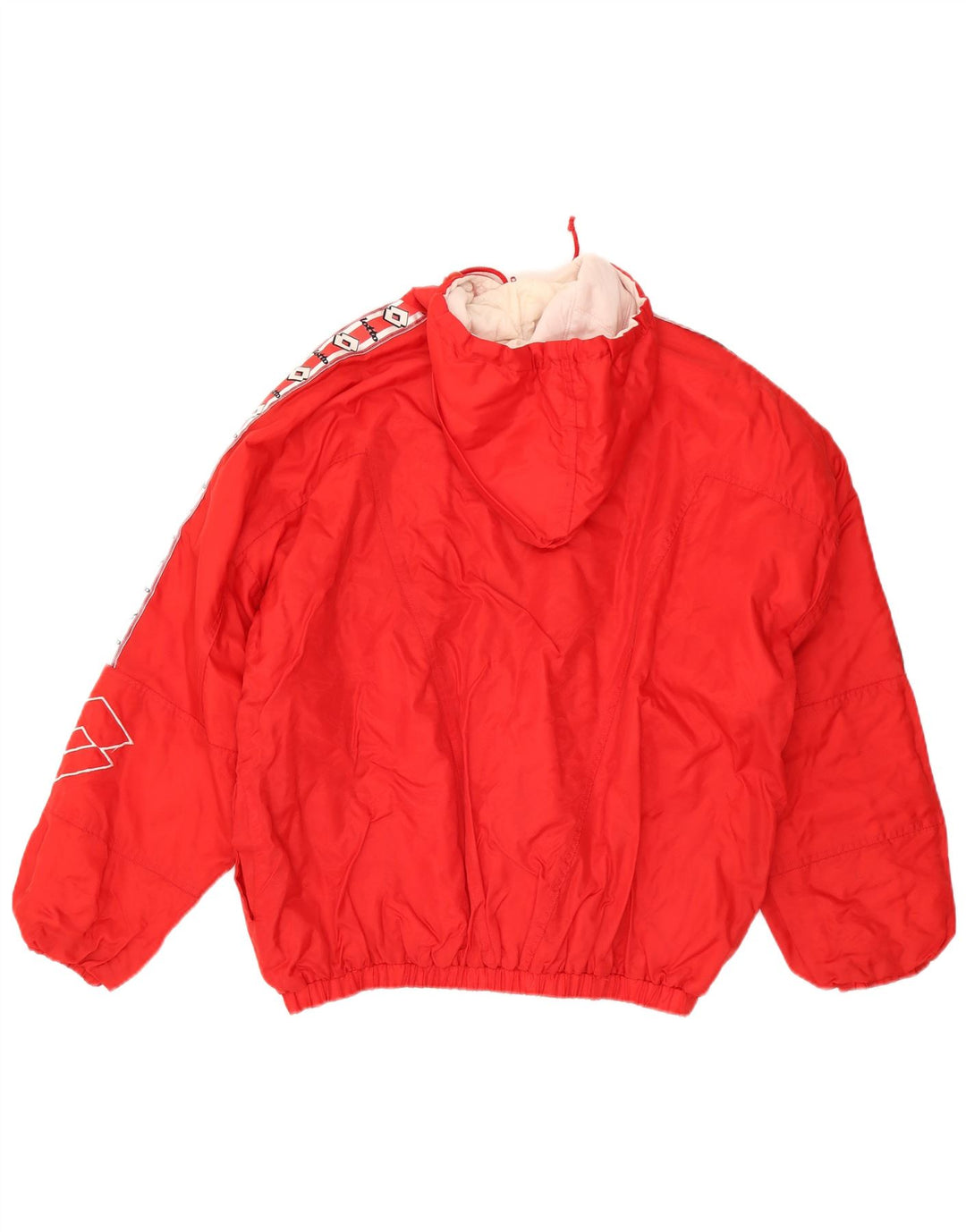 Jaqueta corta-vento masculina Lotto Graphic Graphic UK 40 grande nylon vermelho