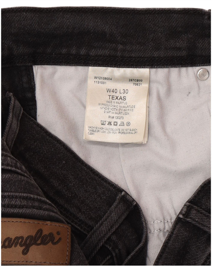 Wrangler Masculino Texas Straight Jeans W40 L30 Cinza Algodão