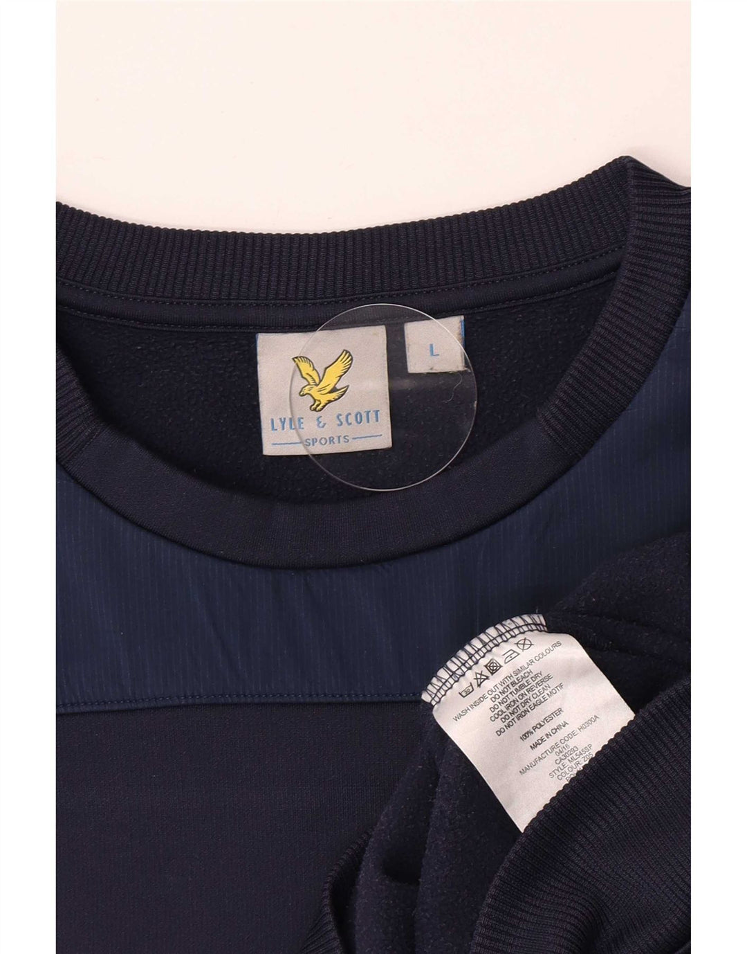 Lyle & Scott moletom masculino grande poliéster azul marinho