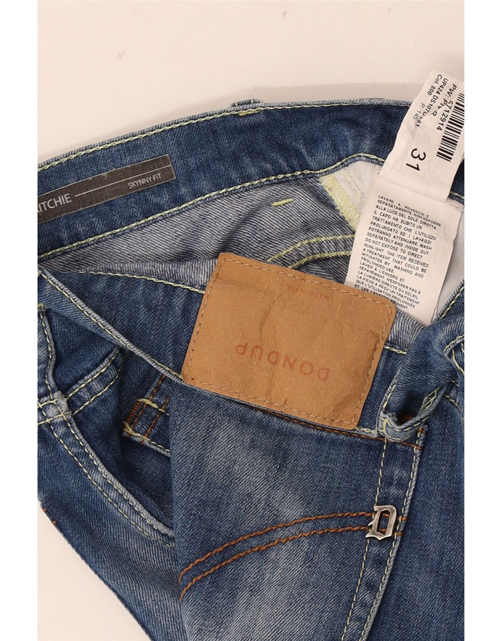 Calça jeans feminina Dondup Ritchie Distressed W31 L28 azul algodão