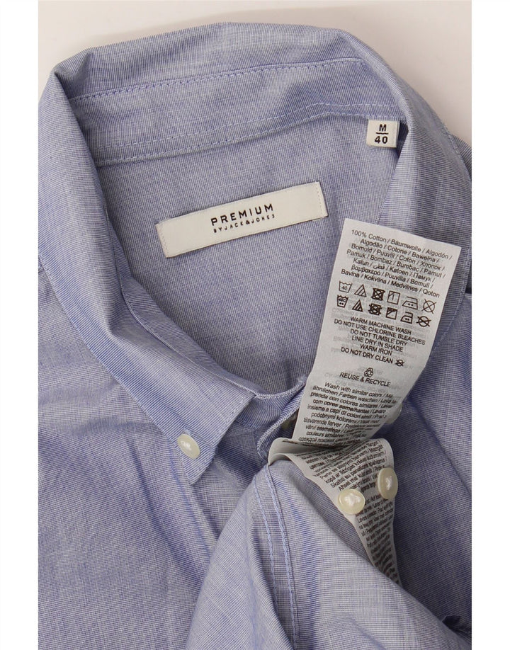 Camisa masculina Jack & Jones tamanho 40 algodão azul médio