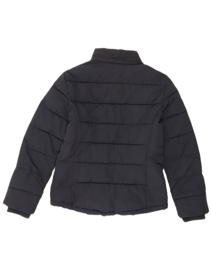 Jaqueta acolchoada feminina Topshop UK 6 XS azul marinho poliéster