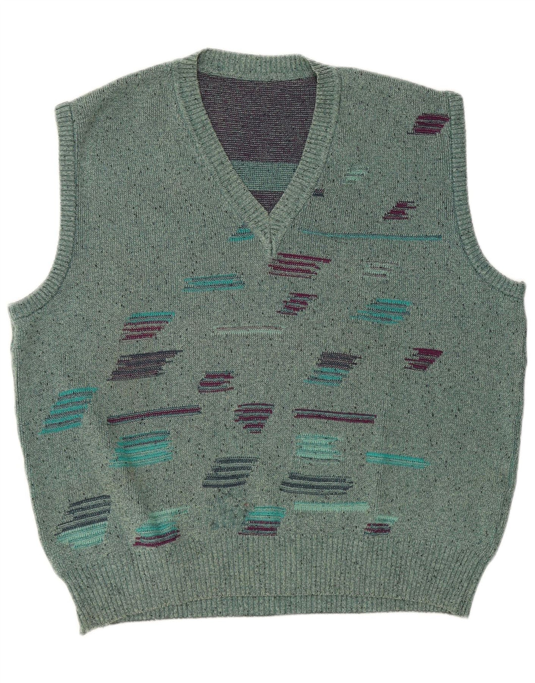 Regata masculina VINTAGE com colete XL turquesa salpicada