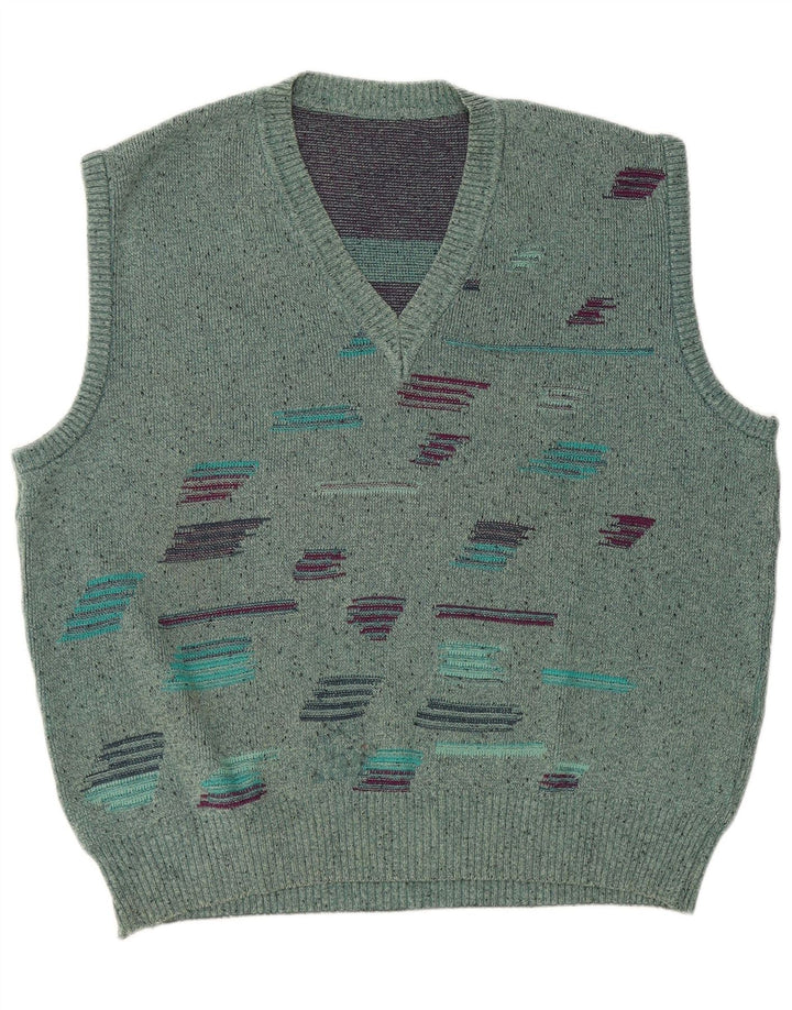 Regata masculina VINTAGE com colete XL turquesa salpicada