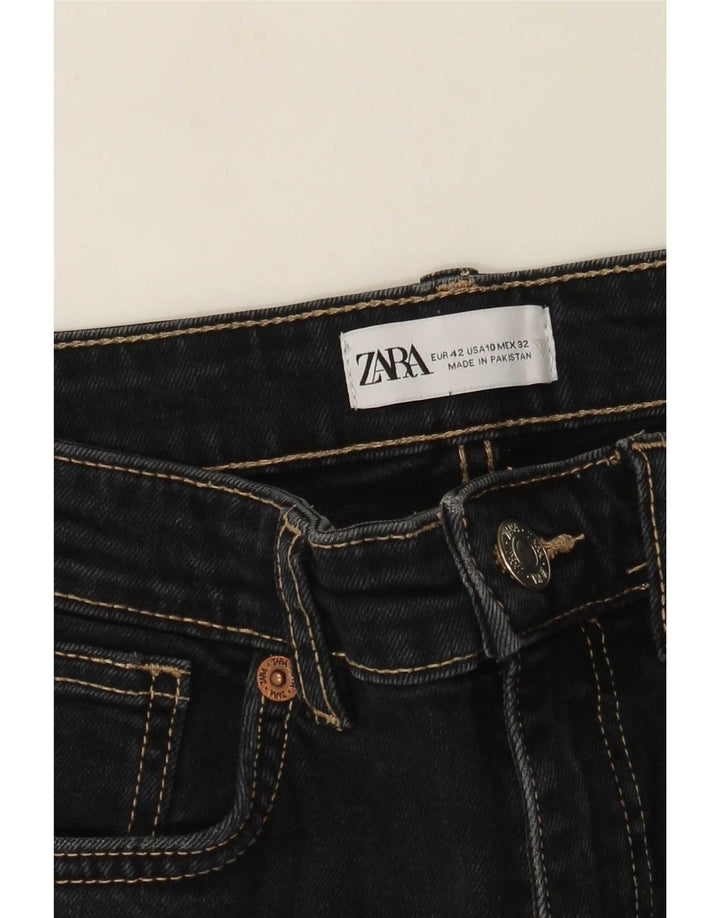 Zara Calça Jeans Feminina Crop Bootcut EU 42 Grande W32 L26 Preto