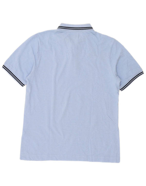 Camisa polo masculina Kappa algodão azul médio
