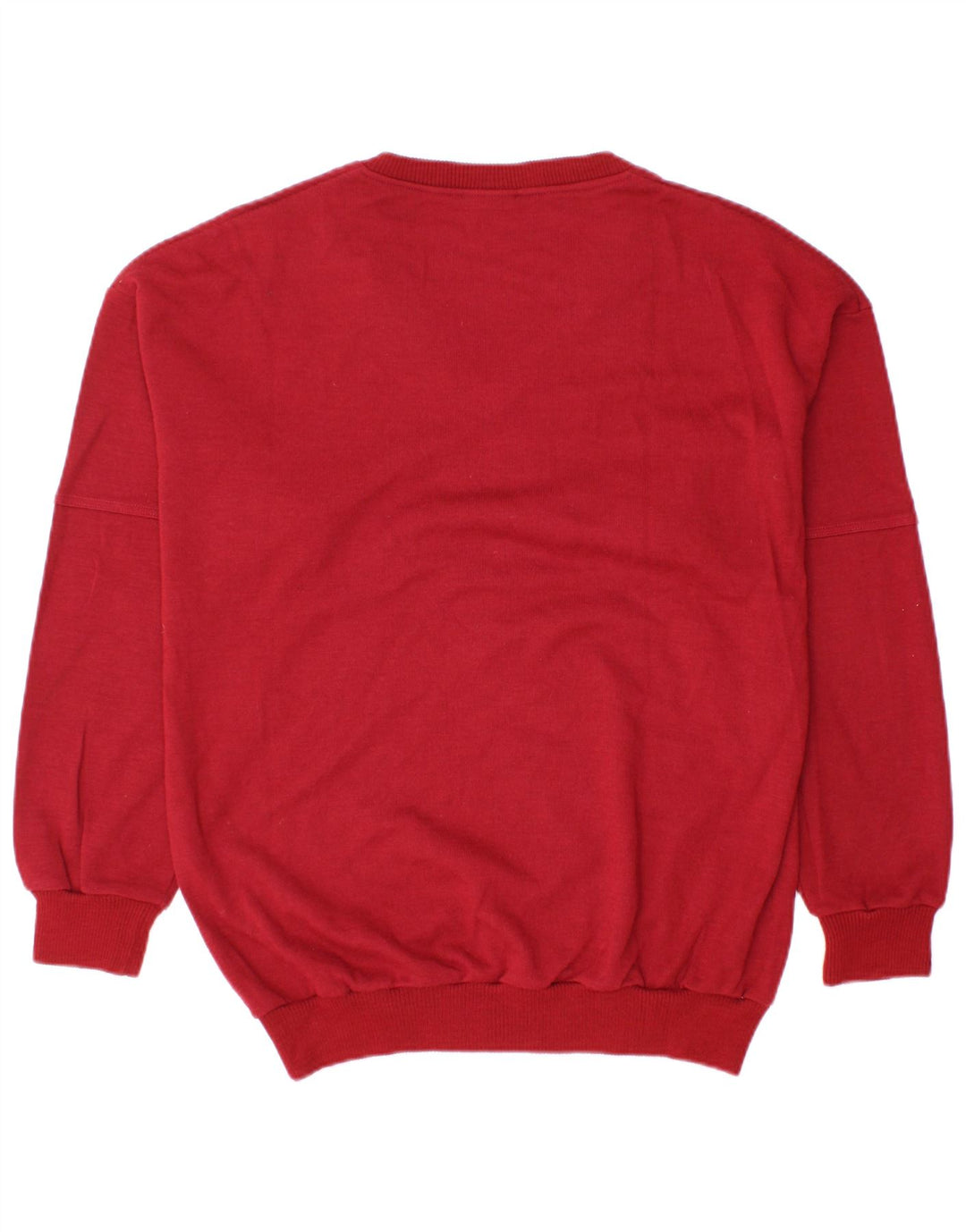 Suéter masculino VINTAGE com decote em V grande poliacrílico vermelho
