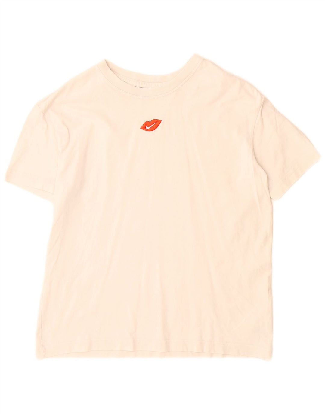 Nike Mens Camiseta Top Pequeno Algodão Branco