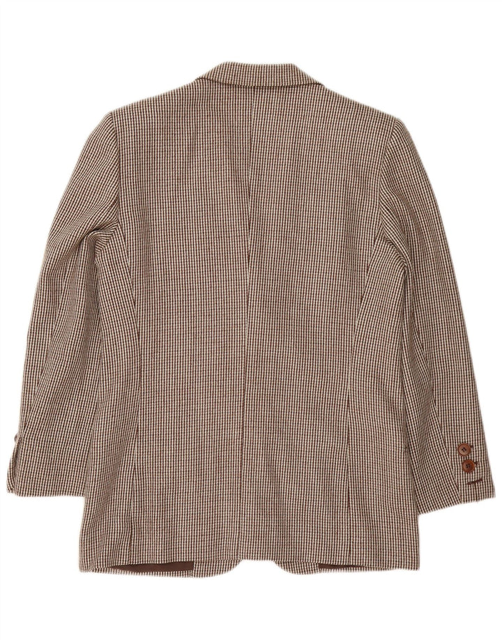 Conjunto de saia feminina Genny com 2 botões e 2 peças Reino Unido 14 médio W32 marrom houndstooth