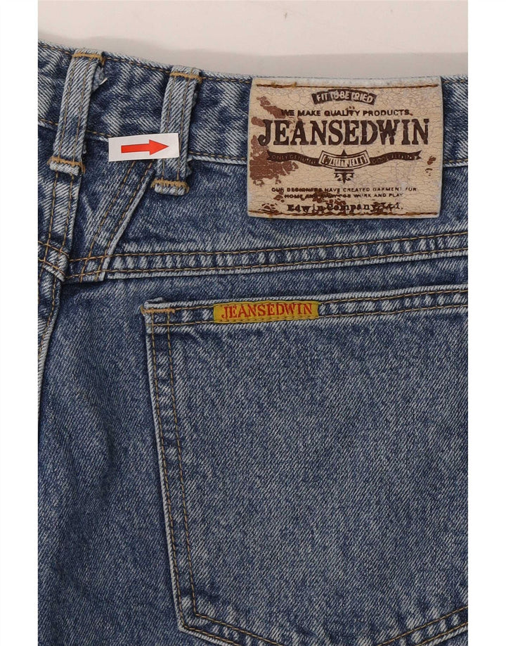 Calça jeans feminina Edwin cintura alta cônica W32 L30 algodão azul