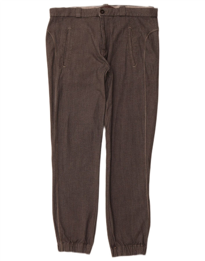 ZARA Mens Joggers Chino Calças EU 40 Médio W31 L28 Poliéster Cinza