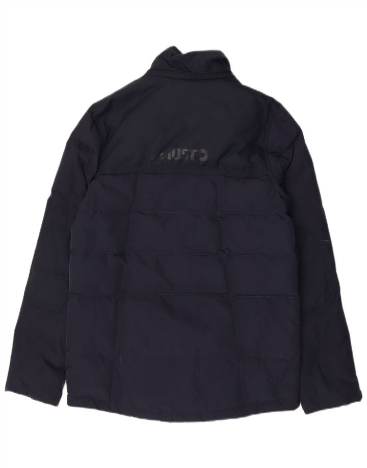 Jaqueta acolchoada masculina Musto UK 36 pequena azul marinho nylon
