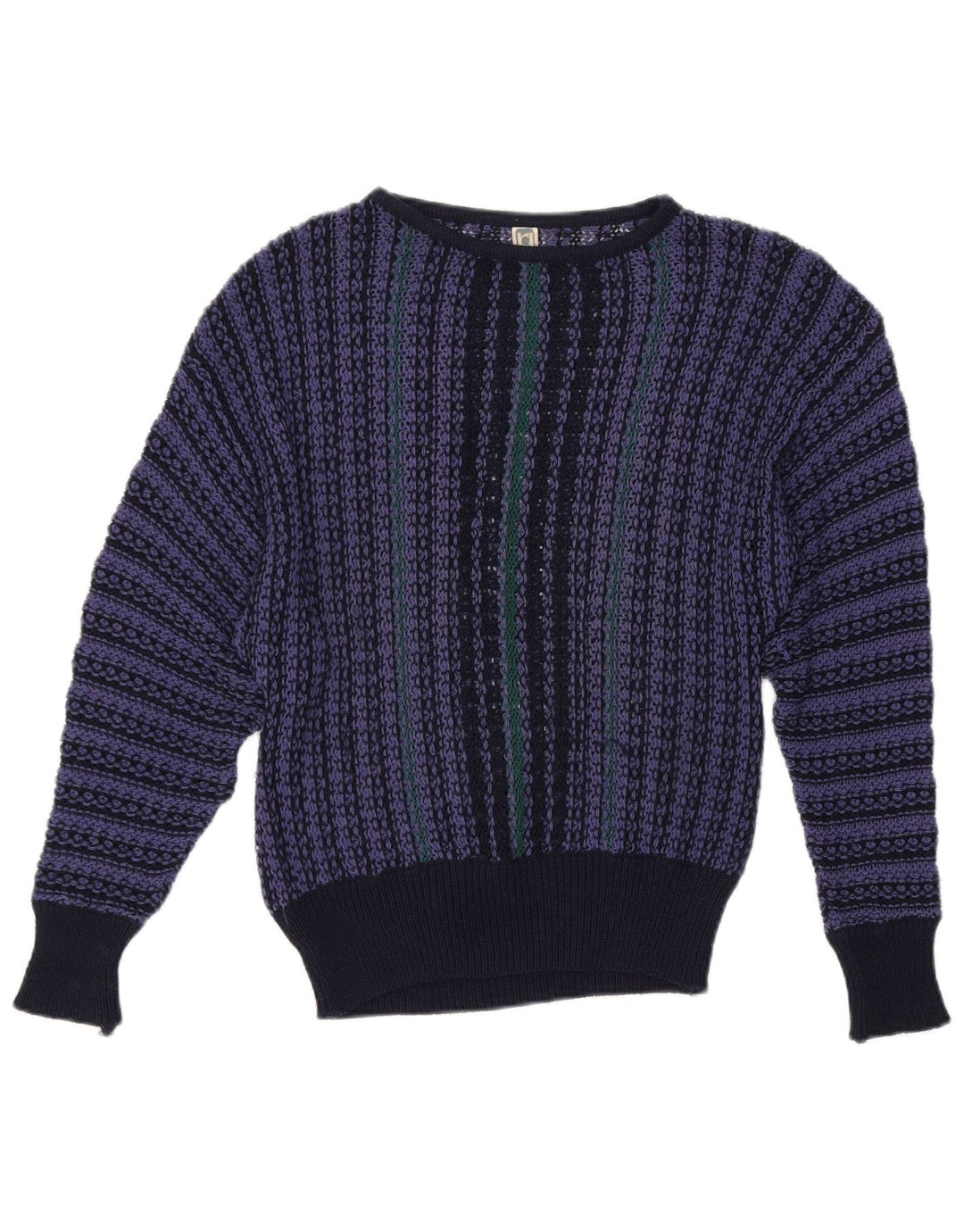 Suéter feminino RASICA com gola canoa e listrado roxo médio UK 14