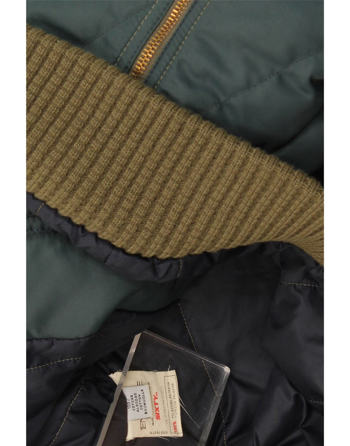 Jaqueta bomber masculina Energie UK 38 poliéster colorblock verde médio