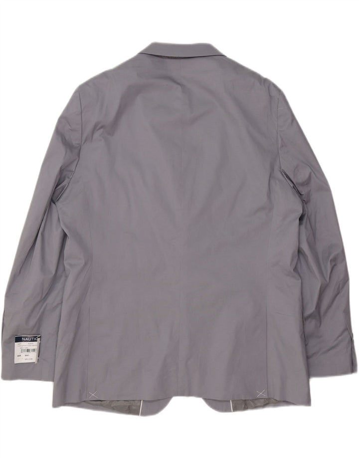 NAUTICA Mens 2 Button Blazer Jacket UK 46 3XL Grey Cotton