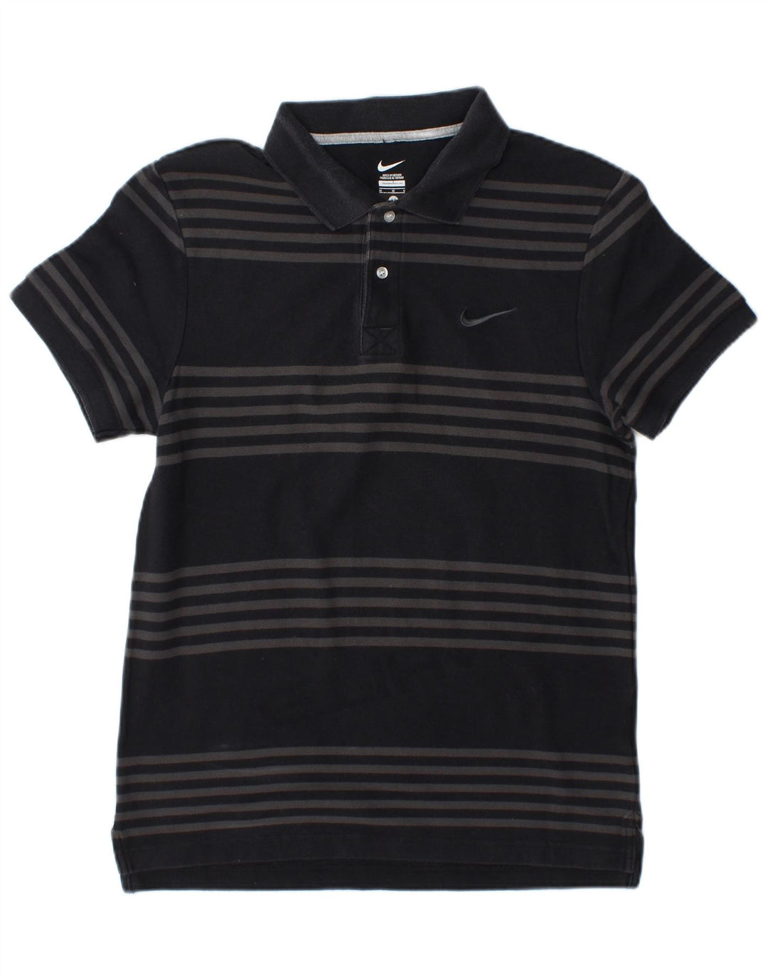 Camisa polo masculina Nike média listrada preta