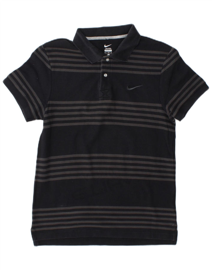 Camisa polo masculina Nike média listrada preta
